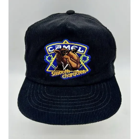 Vintage Joe Camel Cigarette Smooth Character Corduroy Snapback Cap Hat Taiwan - Picture 1 of 9